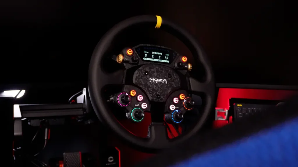 MOZA CS Pro Mounted To Sim Rig