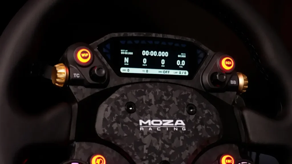 Screen on the MOZA CS Pro Wheel
